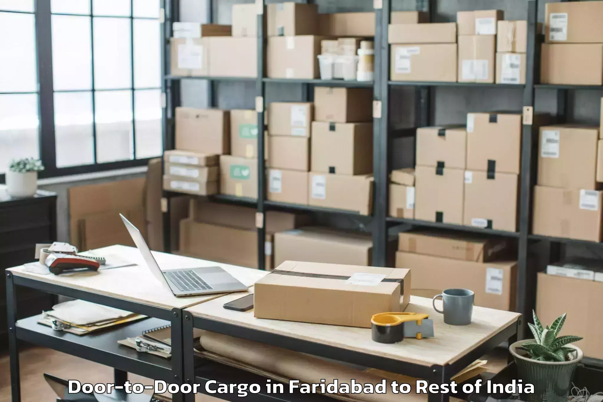 Affordable Faridabad to Damhal Hanjipora Door To Door Cargo